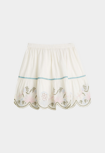Lavender חצאית מיני לילדות Embroidered Hem Cotton Skirt SCOTCH & SODA