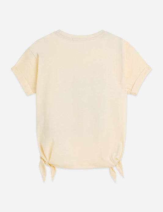 Antique White טי שירט קצרה לילדות Front Artwork SCOTCH & SODA