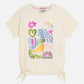 Antique White טי שירט קצרה לילדות Front Artwork SCOTCH & SODA