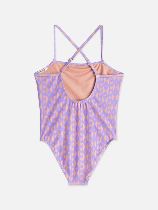 White Smoke בגד ים שלם מודפס לילדות Printed Bathing SCOTCH & SODA