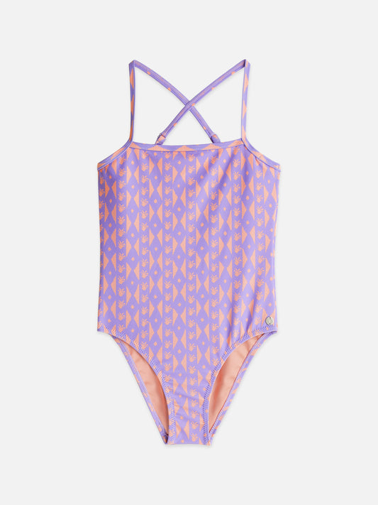 Gray בגד ים שלם מודפס לילדות Printed Bathing SCOTCH & SODA