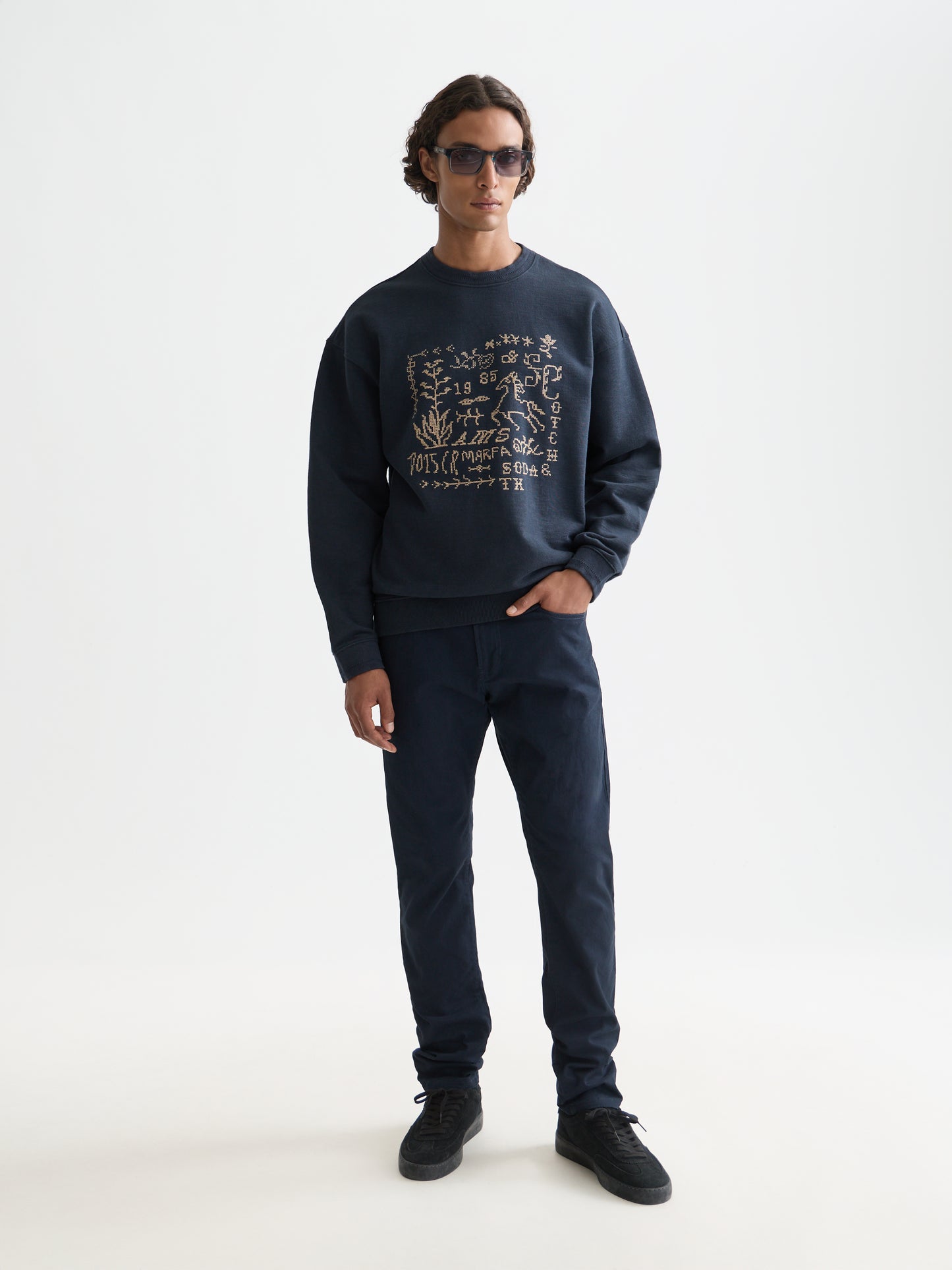 White Smoke מכנסיים ארוכים לגברים Ralston Stretch SCOTCH & SODA