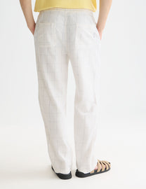 Lavender מכנסי ג׳וגר פשתן בגזרה ישרה לגברים OLIVER SCOTCH & SODA