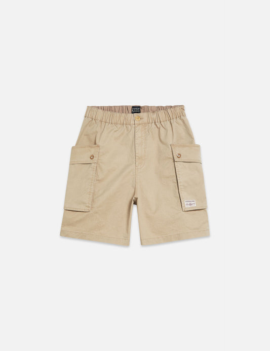 Tan WASHED COTTONBLEND CARGO LOOSEFIT BERMUDA SHORTS מכנסיים קצרים SCOTCH & SODA