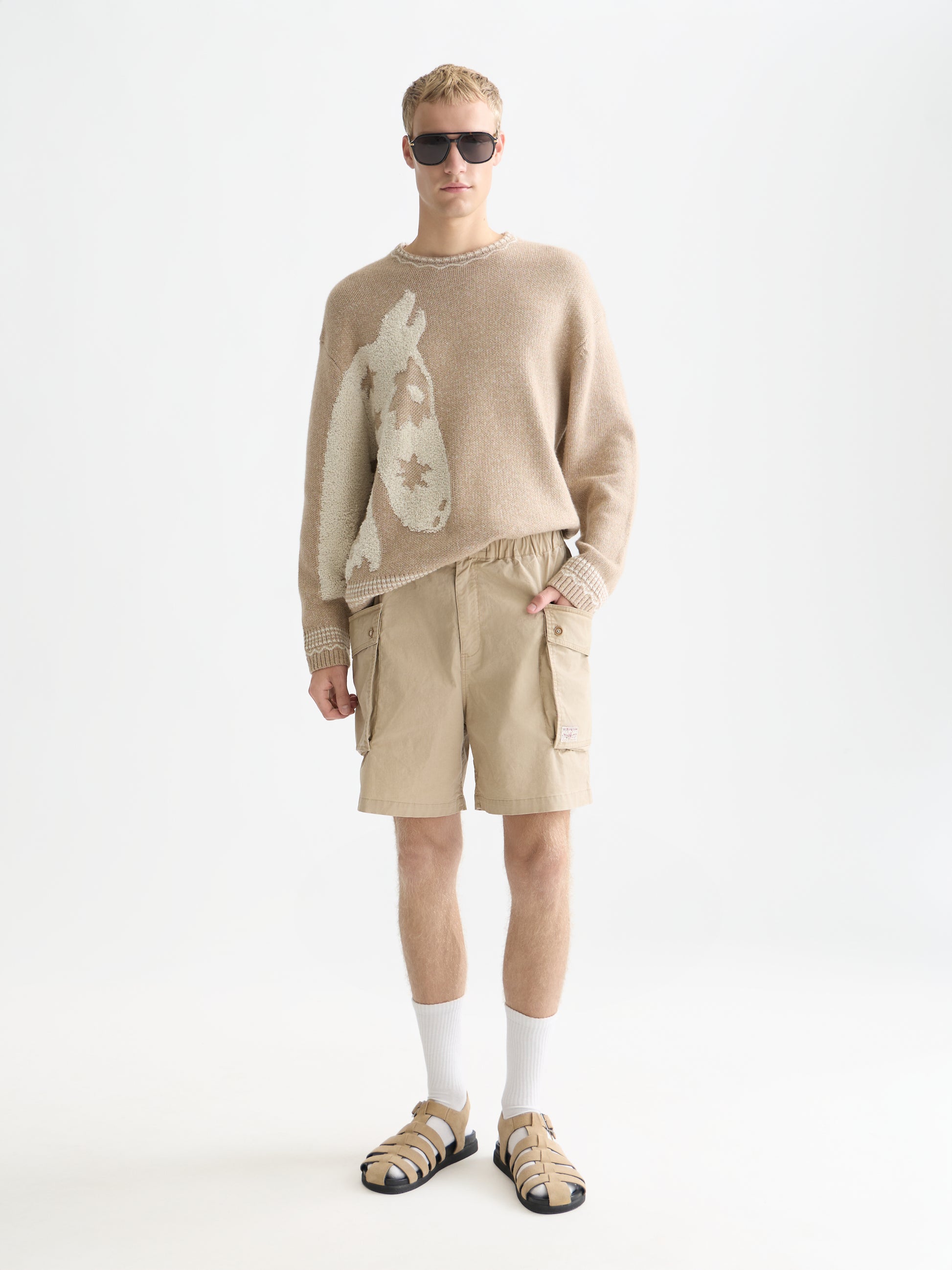 White Smoke מכנסיים קצרים לגברים Washed SCOTCH & SODA