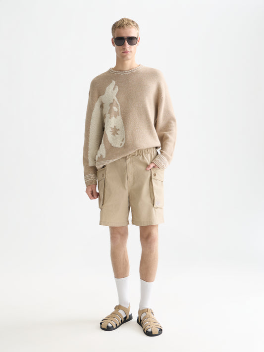 White Smoke WASHED COTTONBLEND CARGO LOOSEFIT BERMUDA SHORTS מכנסיים קצרים SCOTCH & SODA