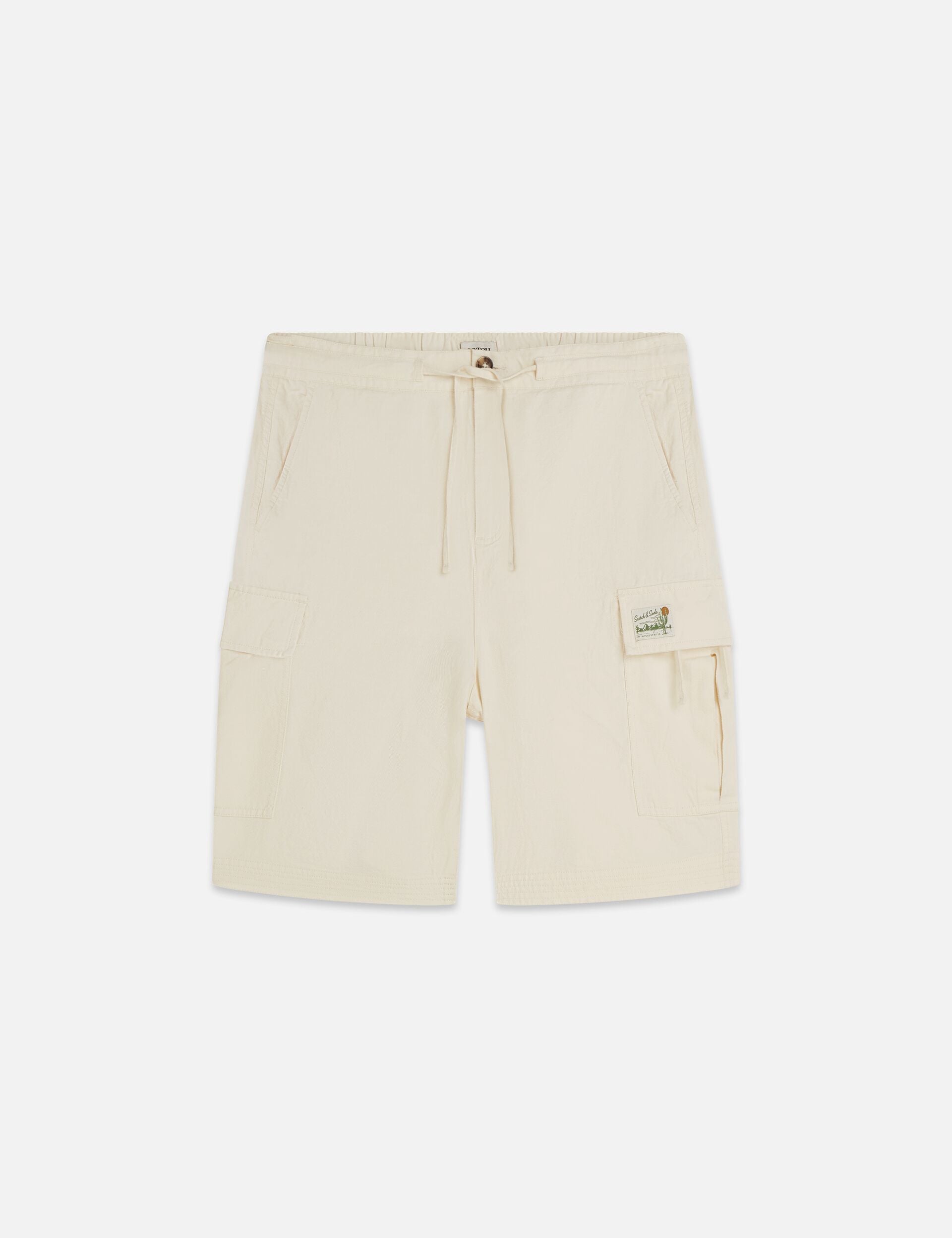 Light Gray מכנסיים קצרים לגברים Linen SCOTCH & SODA