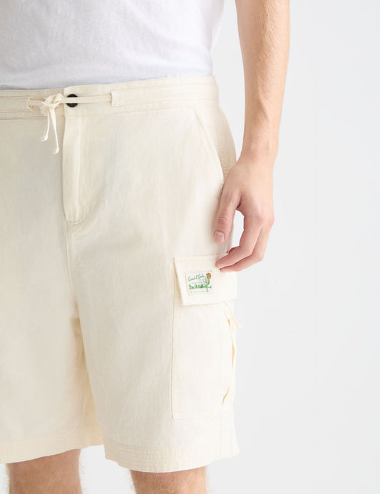 Lavender LINENBLEND RELAXEDFIT CARGO BERMUDA SHORTS מכנסיים קצרים SCOTCH & SODA