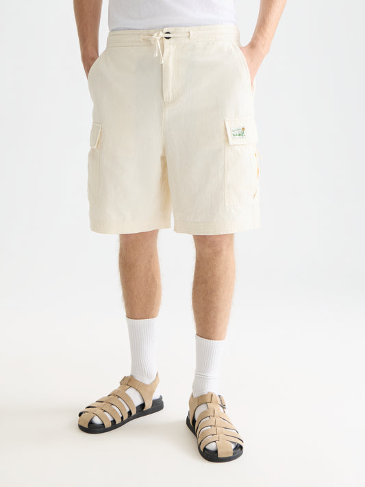 White Smoke LINENBLEND RELAXEDFIT CARGO BERMUDA SHORTS מכנסיים קצרים SCOTCH & SODA
