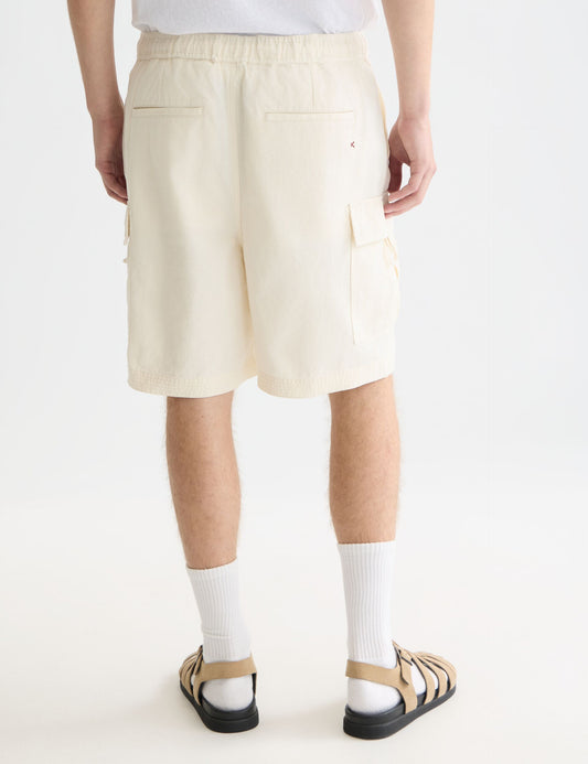 Lavender LINENBLEND RELAXEDFIT CARGO BERMUDA SHORTS מכנסיים קצרים SCOTCH & SODA