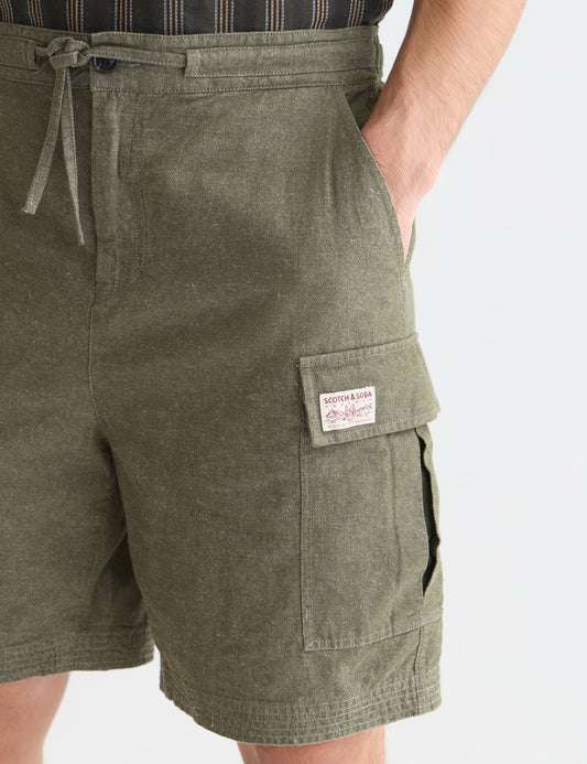 Dark Olive Green מכנסיים קצרים לגברים Tailored SCOTCH & SODA