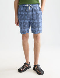 White Smoke מכנסיים קצרים לגברים Fave Printed Tencel SCOTCH & SODA