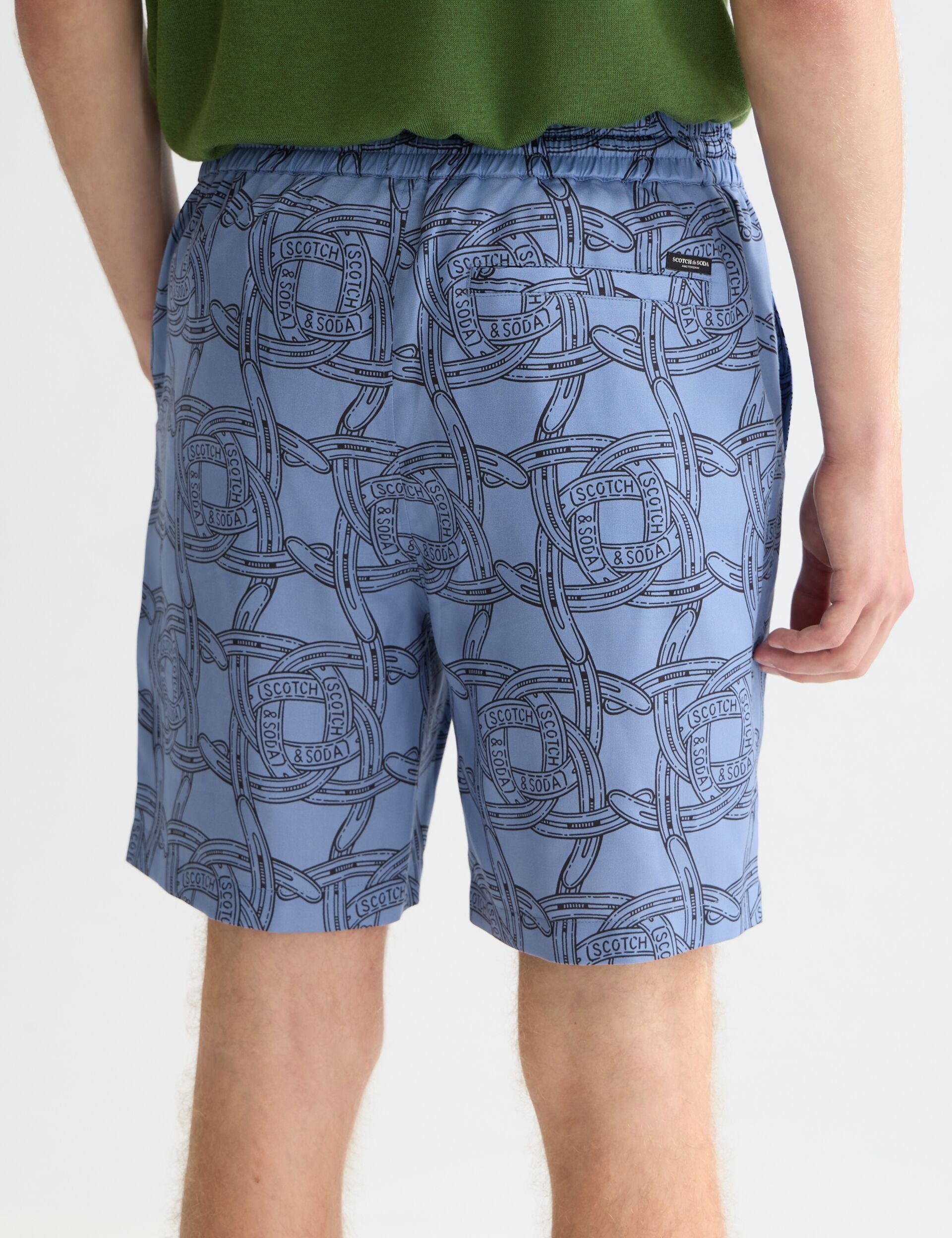 Lavender מכנסיים קצרים לגברים Fave Printed Tencel SCOTCH & SODA