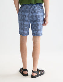 White Smoke מכנסיים קצרים לגברים Fave Printed Tencel SCOTCH & SODA