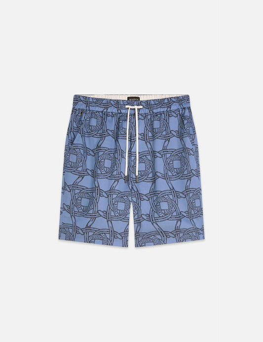 Slate Gray FAVE PRINTED TENCEL RELAXEDFIT BERMUDA SHORTS מכנסיים קצרים SCOTCH & SODA