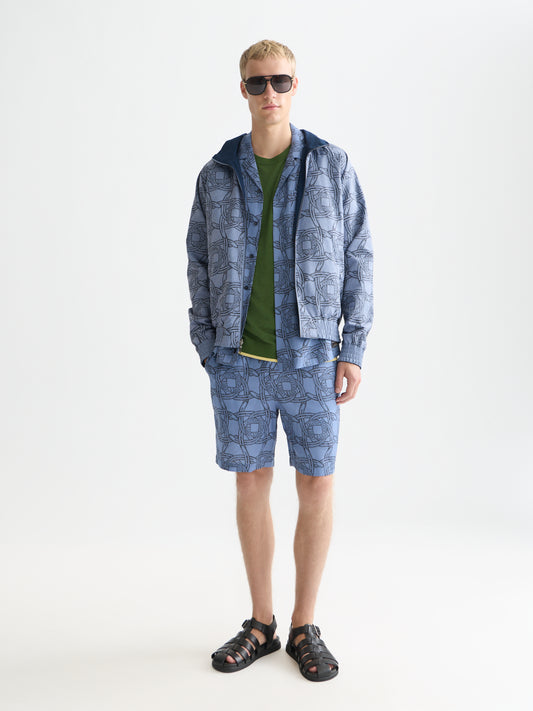 White Smoke FAVE PRINTED TENCEL RELAXEDFIT BERMUDA SHORTS מכנסיים קצרים SCOTCH & SODA