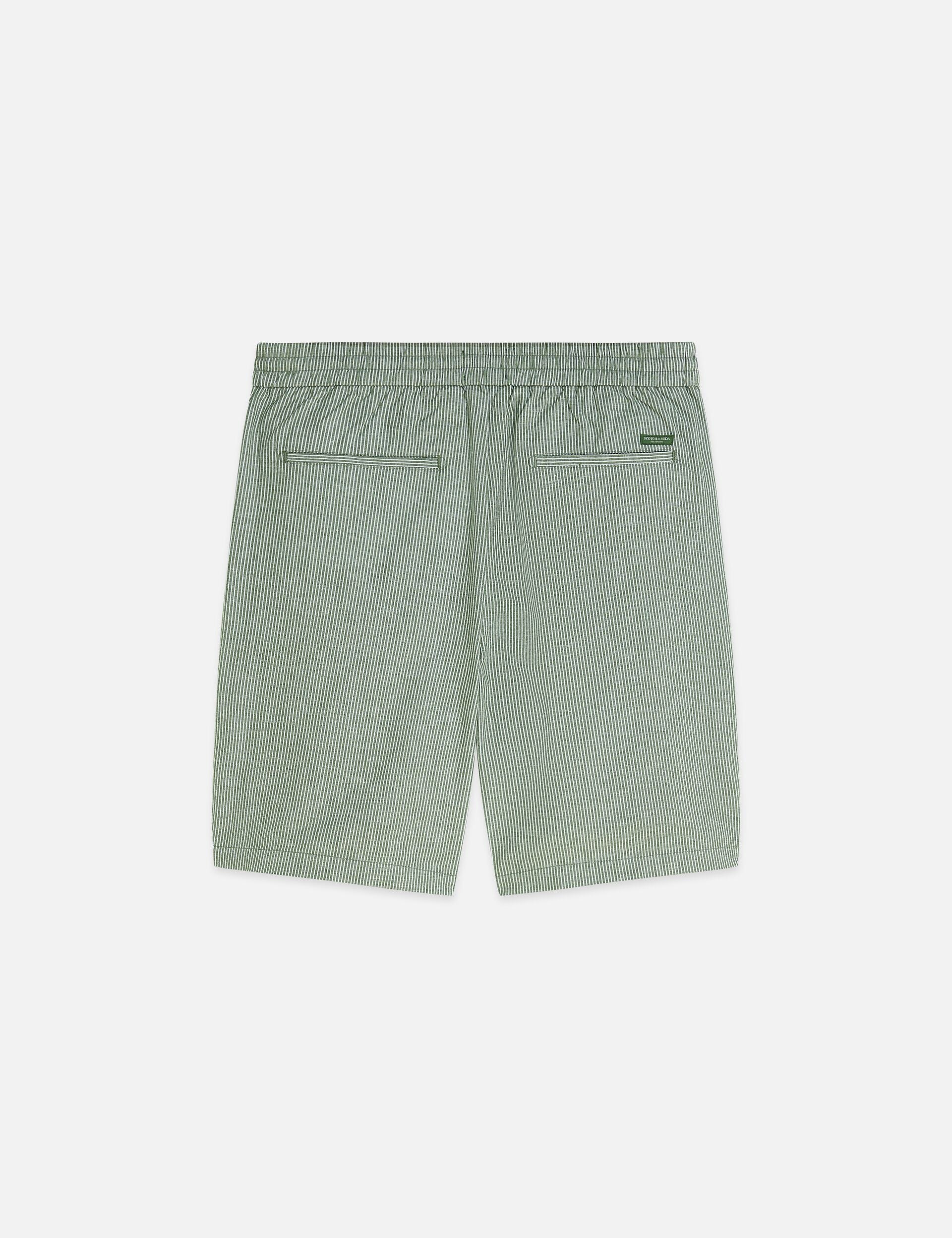 Dark Sea Green מכנסיים קצרים לגברים Fave Cottonlinen SCOTCH & SODA