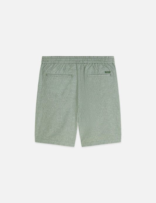 Dark Sea Green FAVE COTTONLINEN YARNDYED REGULARFIT BERMUDA SHORT מכנסיים קצרים SCOTCH & SODA