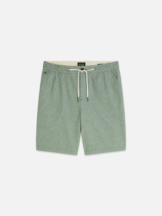 Light Slate Gray FAVE COTTONLINEN YARNDYED REGULARFIT BERMUDA SHORT מכנסיים קצרים SCOTCH & SODA