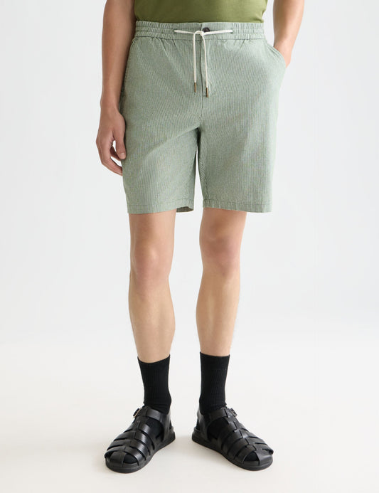 Lavender FAVE COTTONLINEN YARNDYED REGULARFIT BERMUDA SHORT מכנסיים קצרים SCOTCH & SODA