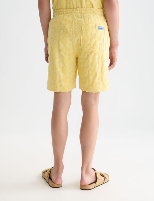Misty Rose מכנסי ברמודה טקסטורת לגברים Fave Terry SCOTCH & SODA