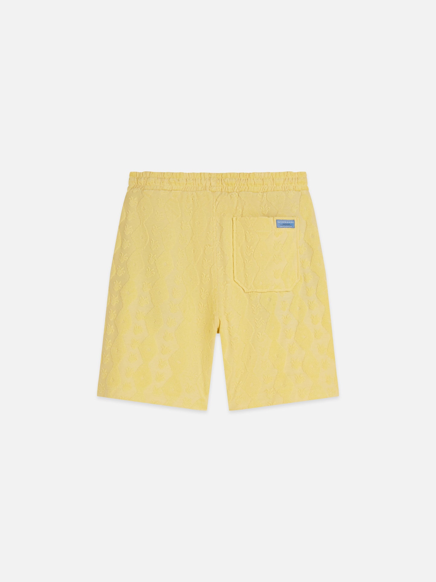 Light Goldenrod מכנסי ברמודה טקסטורת לגברים Fave Terry SCOTCH & SODA