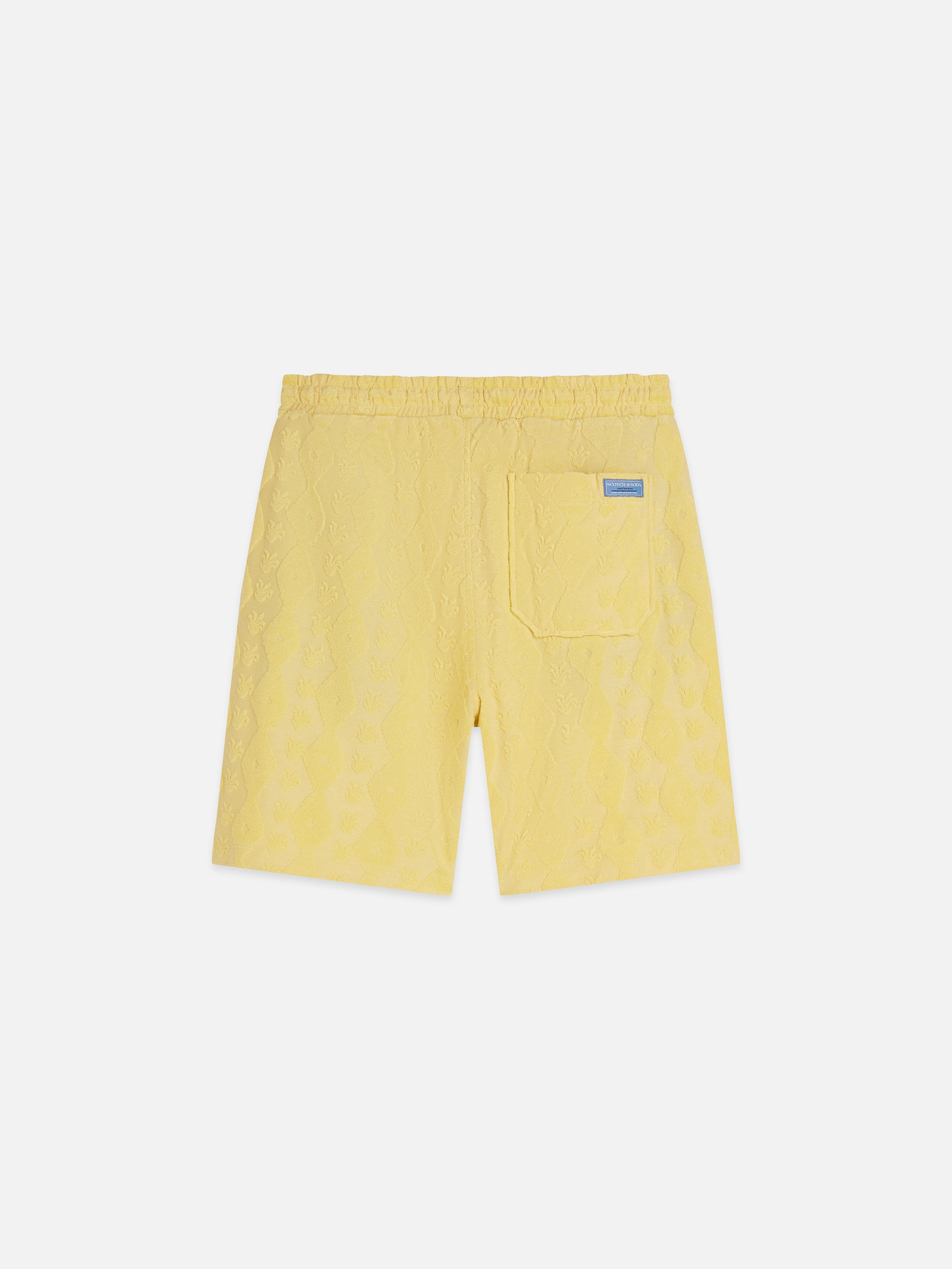 Light Goldenrod מכנסי ברמודה טקסטורת לגברים Fave Terry SCOTCH & SODA