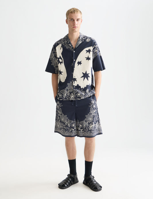 White Smoke מכנסי ברמודה קצרים לגברים  Printed SCOTCH & SODA