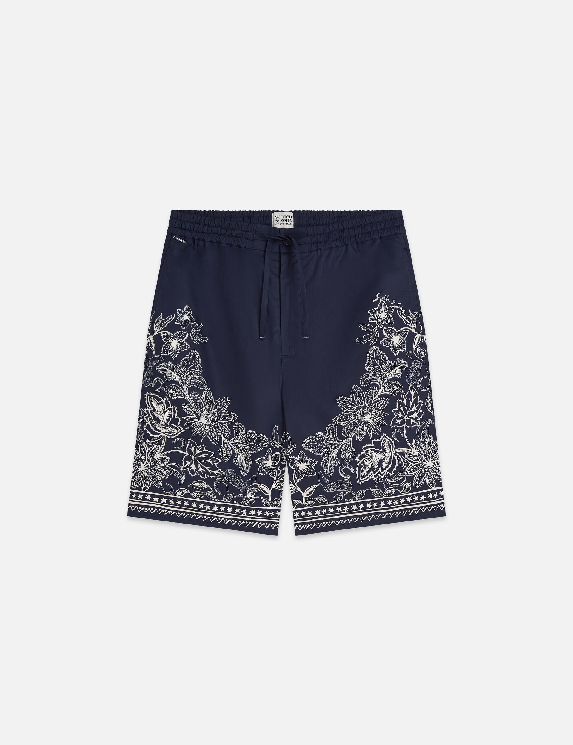 Dark Slate Gray מכנסי ברמודה קצרים לגברים  Printed SCOTCH & SODA