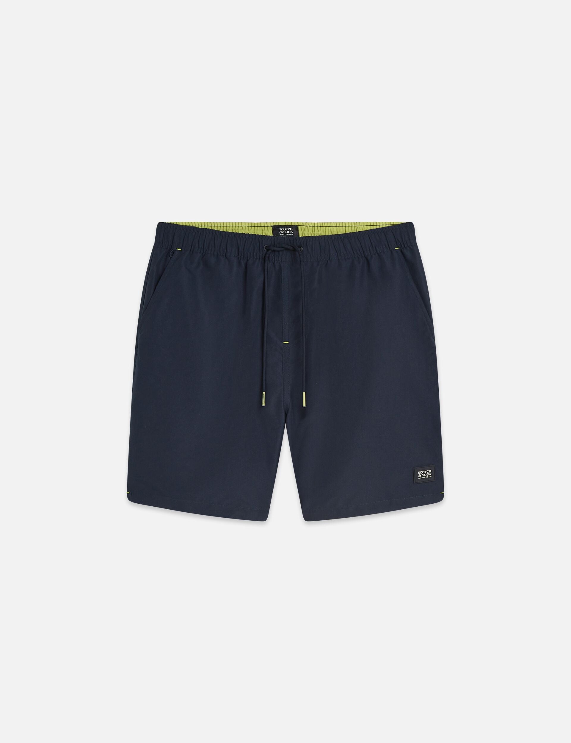 Dark Slate Gray שורט בגד ים לגברים Solid Midlength Swim Shorts SCOTCH & SODA