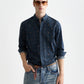 Black חולצה מכופתרת ארוכה לגברים Printed SCOTCH & SODA