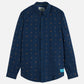 Midnight Blue חולצה מכופתרת ארוכה לגברים Printed SCOTCH & SODA
