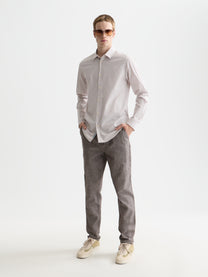 White Smoke חולצה מכופתרת ארוכה לגברים Striped SCOTCH & SODA