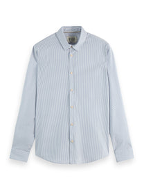 Light Gray חולצה מכופתרת ארוכה לגברים Core Poplin SCOTCH & SODA
