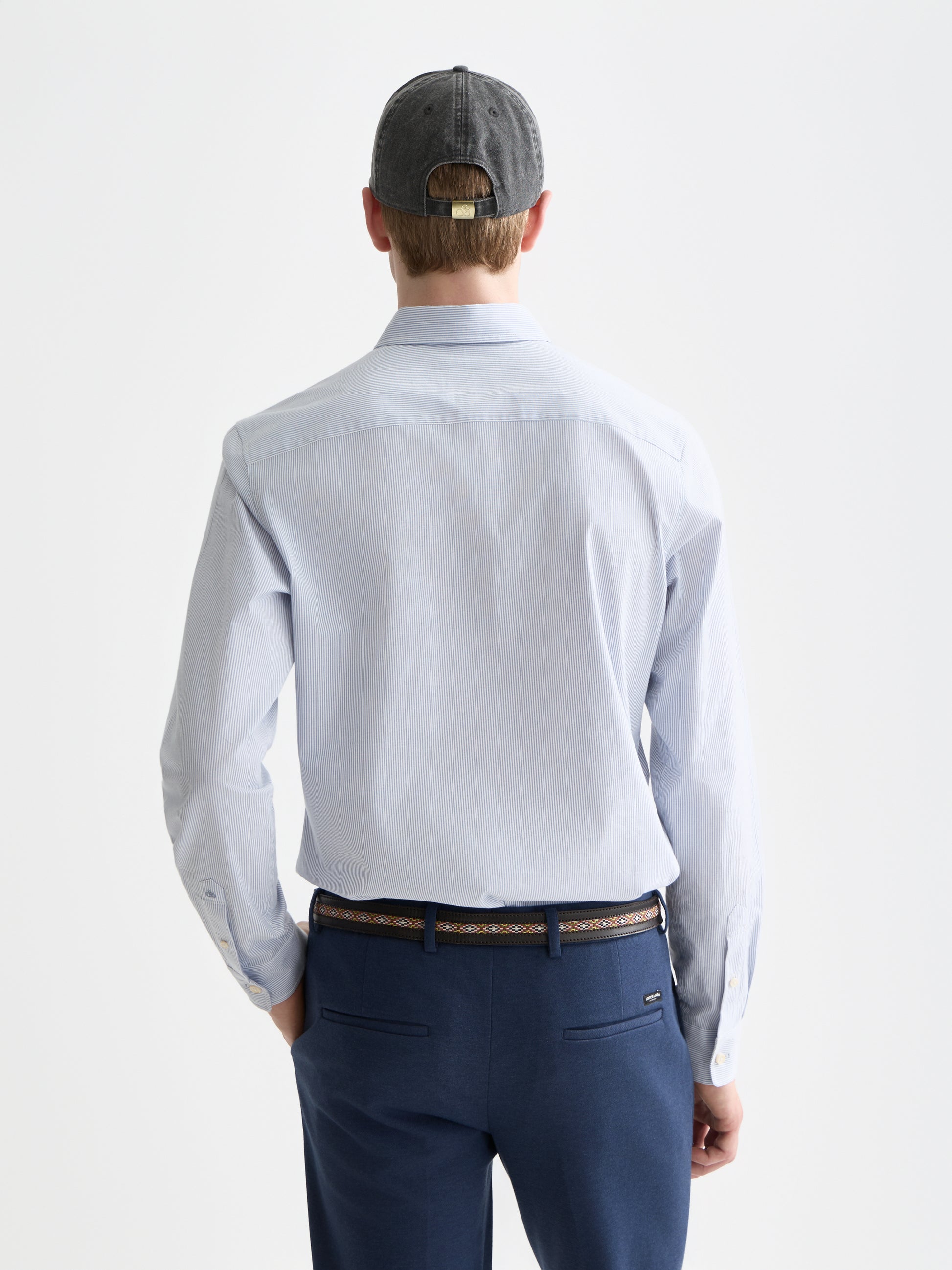 Lavender חולצה מכופתרת ארוכה לגברים Core Poplin SCOTCH & SODA