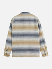 White Smoke חולצה מכופתרת ארוכה לגברים Waffle structure SCOTCH & SODA