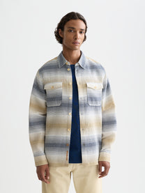 Lavender חולצה מכופתרת ארוכה לגברים Waffle structure SCOTCH & SODA