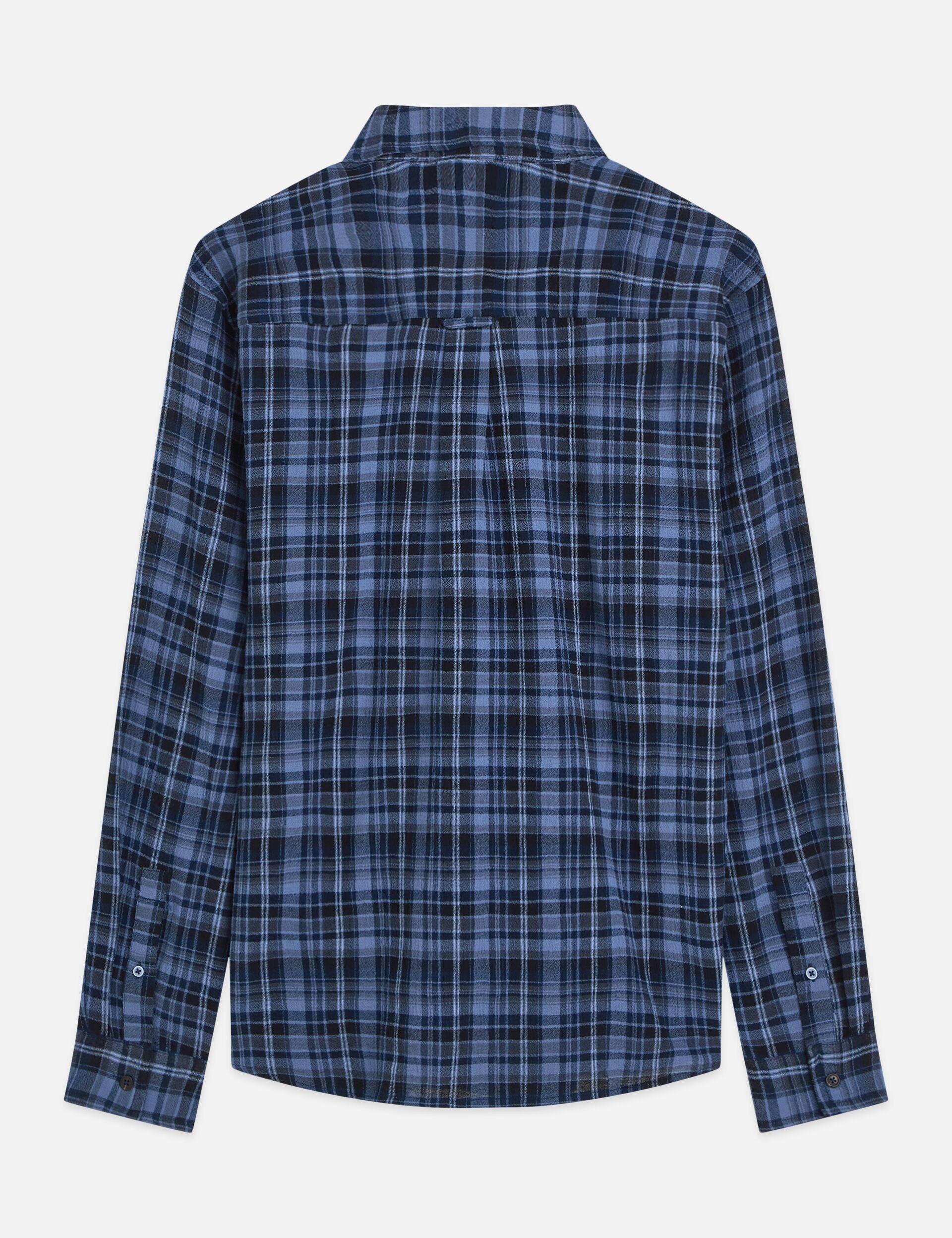 White Smoke חולצה מכופתרת ארוכה לגברים Lightweight Flannel SCOTCH & SODA
