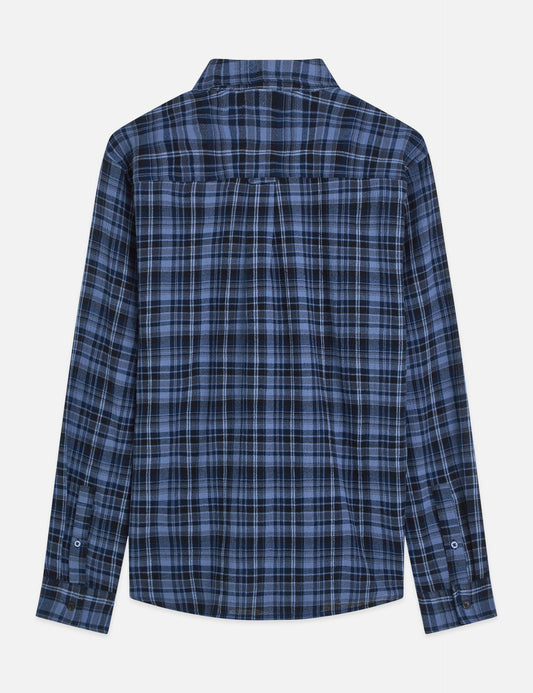 White Smoke LIGHTWEIGHT FLANNEL CHECK RELAXEDFIT SHIRT חולצה מכופתרת ארוכה SCOTCH & SODA