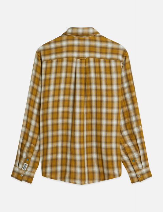 White Smoke חולצה מכופתרת ארוכה משובצת לגברים  Double Face SCOTCH & SODA