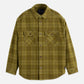 Dark Olive Green חולצה ארוכה מכופתרת לגברים Washed denim SCOTCH & SODA