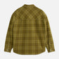 Dark Olive Green חולצה ארוכה מכופתרת לגברים Washed denim SCOTCH & SODA