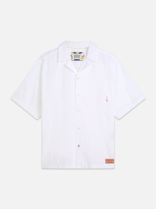 White Smoke חולצה מכופתרת קצרה לגברים Essential SCOTCH & SODA