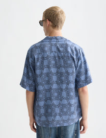 Lavender חולצה מכופתרת קצרה לגברים Printed SCOTCH & SODA