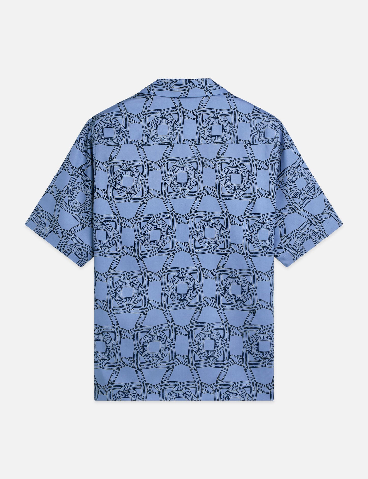 White Smoke חולצה מכופתרת קצרה לגברים Printed SCOTCH & SODA