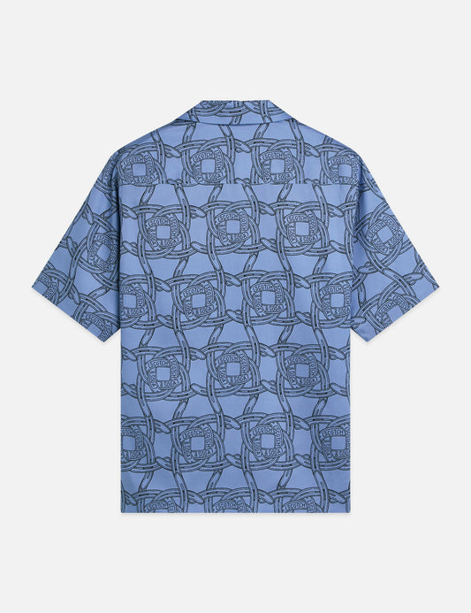 White Smoke PRINTED TENCEL RELAXEDFIT SHORTSLEEVED SHIRT חולצה מכופתרת קצרה SCOTCH & SODA