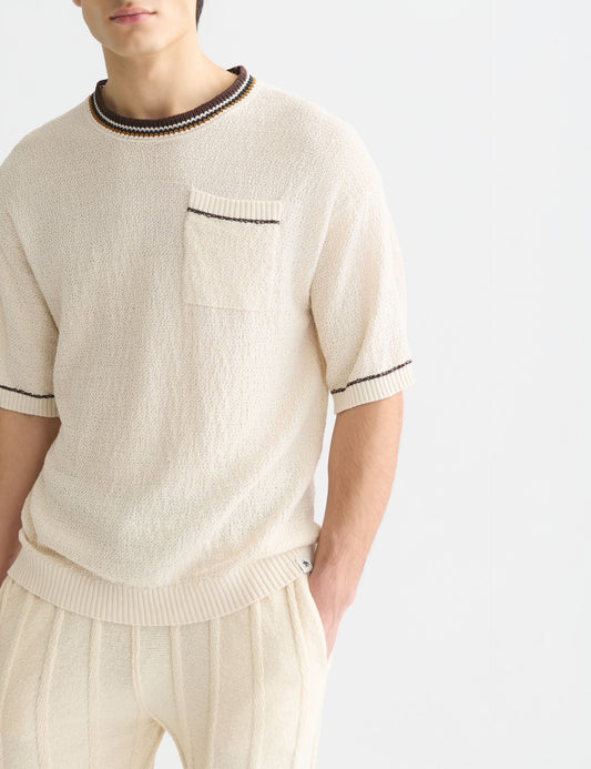 Gray חולצה קצרה לגברים Knitted SCOTCH & SODA