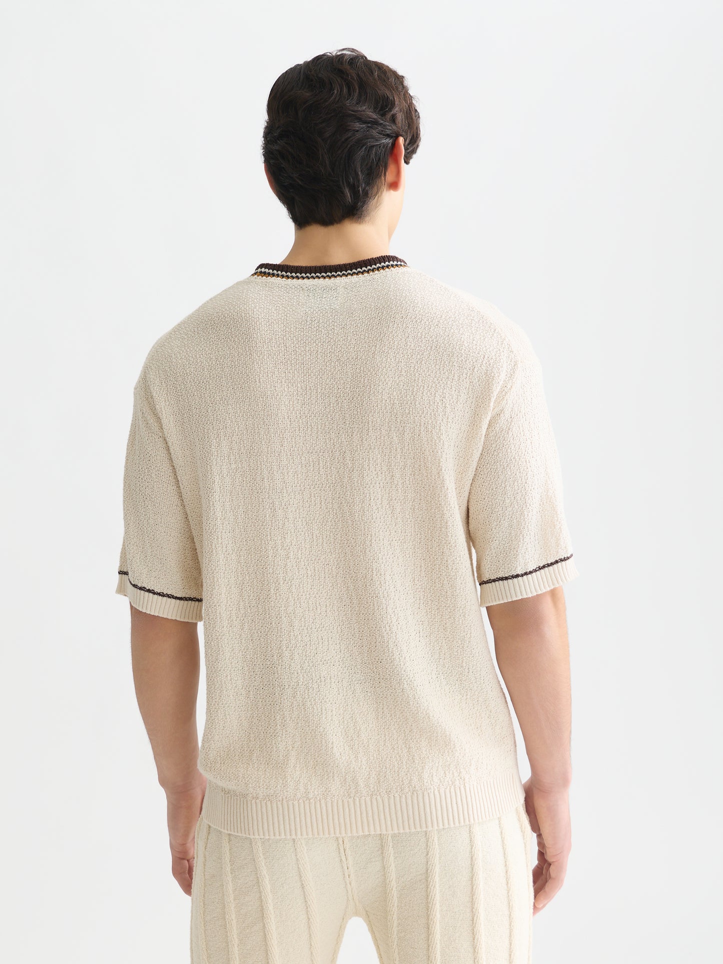 Gray חולצה קצרה לגברים Knitted SCOTCH & SODA