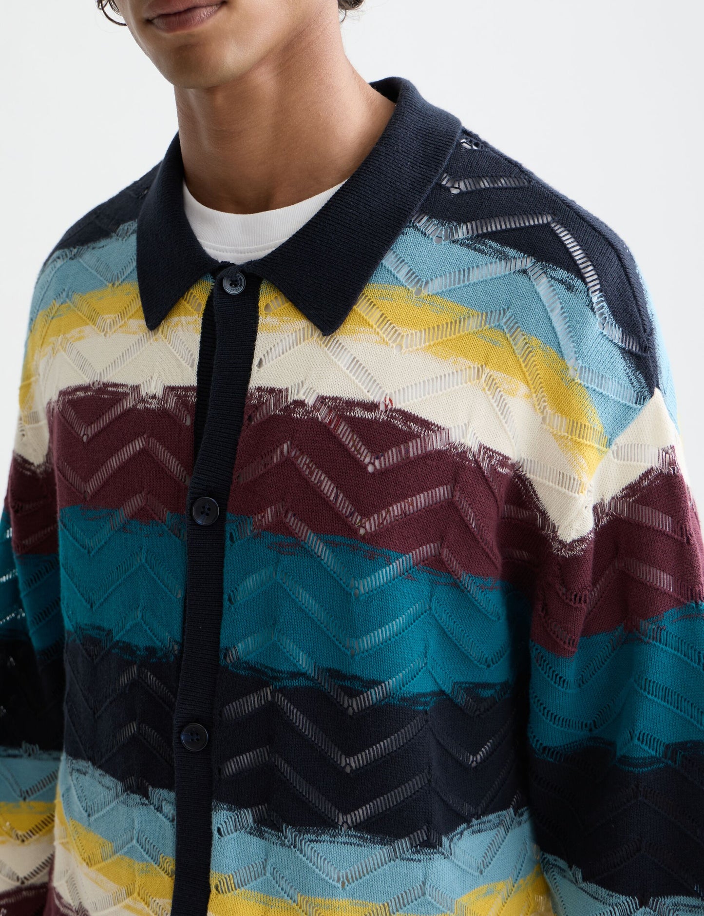 Lavender סוודר לגברים Open structure SCOTCH & SODA