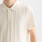 Misty Rose חולצת פולו לגברים Structured Ribbed Relaxed Fit SCOTCH & SODA